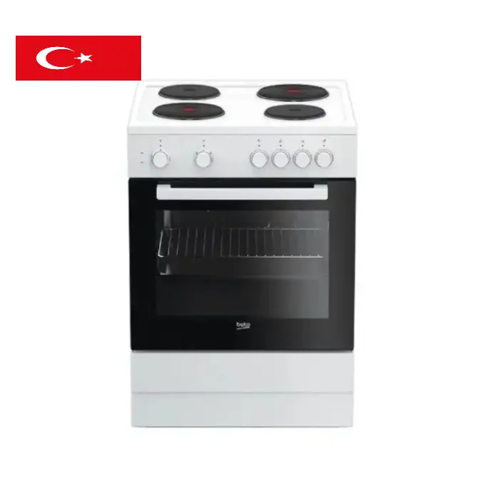 بيكو فرن كهرباء 60*60 سم 4 عيون حجر – أبيض FSS66000GW بيكو فرن كهرباء