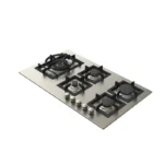 ⁦كيتشن لاين مسطح 90 سم 5 عيون غاز بلت ان - ستيل ZP.JW5020⁩ - الصورة ⁦2⁩