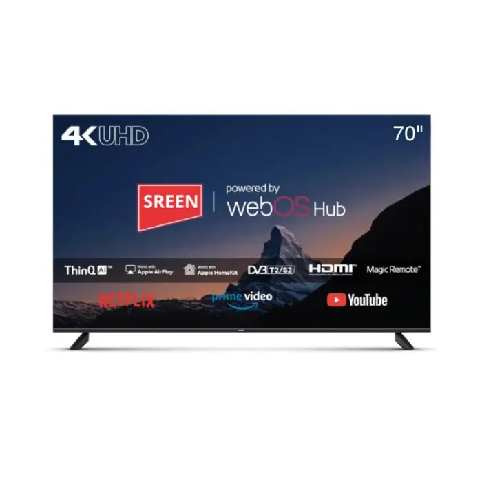 سيرين شاشة 70 بوصة سمارت ( 4K UHD – Web OS – LED) SRET-70S4KW1 سيرين شاشة 70 بوصة
